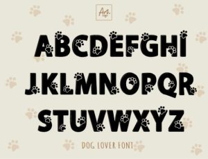 Alternative view of Dog Lover Font