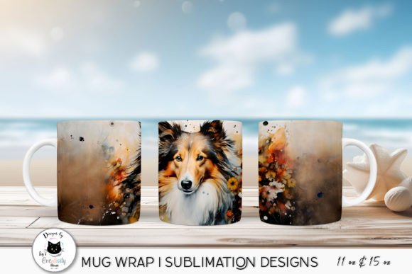 Dog Mug Wraps Vol.3 | Watercolor Dog PNG - Image 4