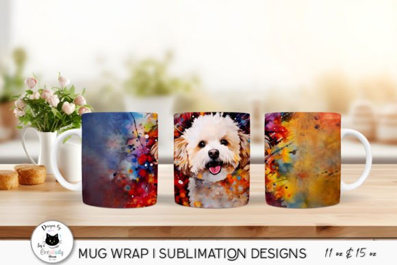 Dog Mug Wraps Vol.3 | Watercolor Dog PNG - Image 5