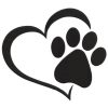 Dog Paw Heart