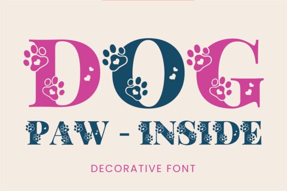 Dog Paw Inside Font