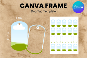 Dog Tag Canva Frame Template Pet Tag_2