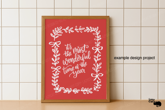 Alternative view of Doodle Christmas Frame SVG PNG Bundle