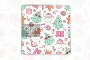 Alternative view of Doodle Christmas Nurse Seamless Pattern