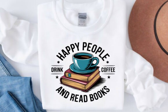 Drink Coffee Read Books Quote PNG SVG - Image 2