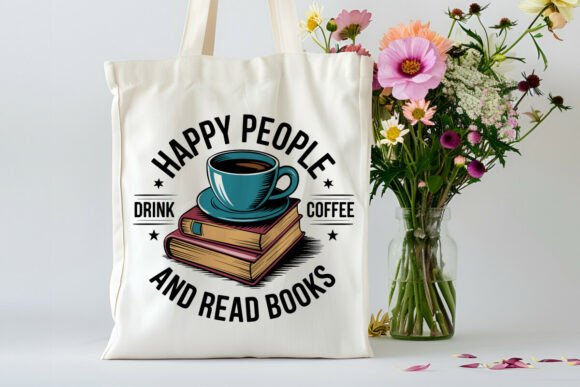 Drink Coffee Read Books Quote PNG SVG - Image 3
