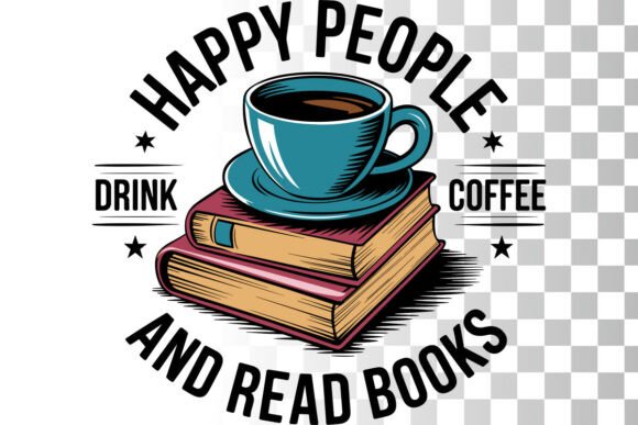 Drink Coffee Read Books Quote PNG SVG - Image 4