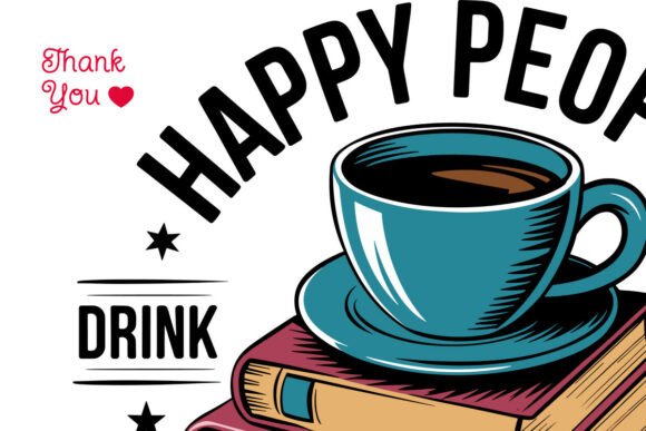 Drink Coffee Read Books Quote PNG SVG - Image 5