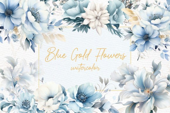 Dusty Blue Flowers Clipart Blue Peonies