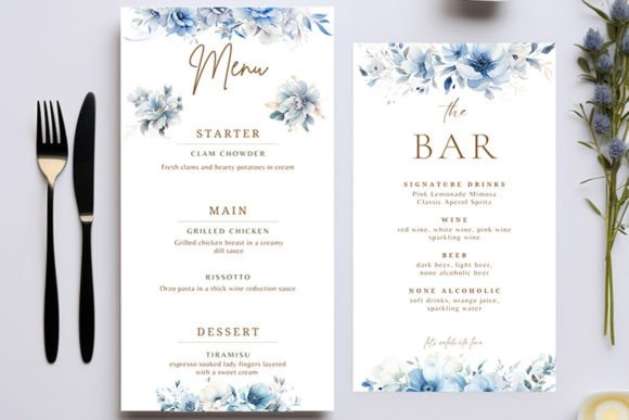 Dusty Blue Flowers Clipart Blue Peonies - Image 5