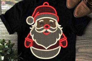 Alternative view of Earring Santa Claus Embroidery