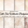 Earth Tone Watercolor Backgrounds