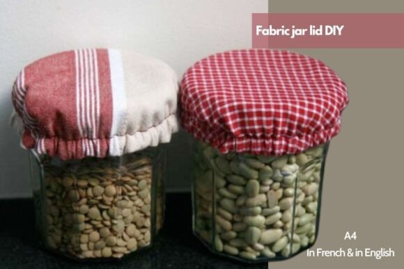 Easy Fabric Jar Lid Sewing DIY