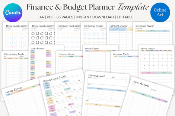 Editable Finance & Budget Planner Canva - Image 3