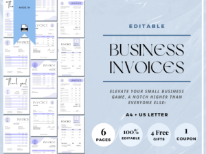 Editable Order Forms Bundle, Invoice