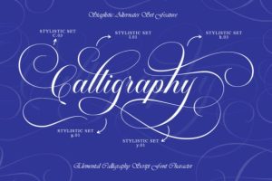 Alternative view of Elemental Calligraphy Font