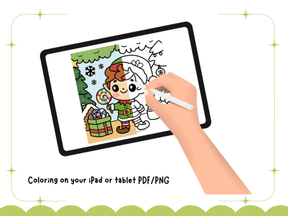 Elf Christmas Coloring Pages Bold Easy - Image 4