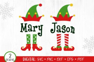Elf Christmas Monogram