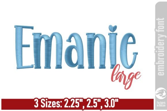 Emanie Cute Embroidery Font - Large