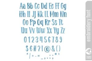 Alternative view of Emanie Cute Embroidery Font - Medium