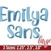 Emilya Sans Embroidery Font - Large