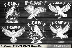 Alternative view of F-Caw-F SVG, F-Caw-F PNG, FcawF DTF