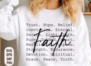 Alternative view of Faith Words Svg, Religious Svg,Christian