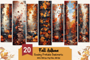 Fall Autumn Reading Printable Bookmarks