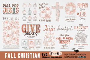 Fall Christian SVG PNG Bundle