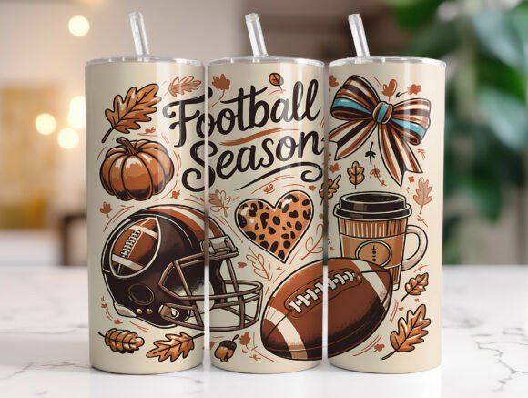 Fall Football Season 20oz Tumbler Wrap