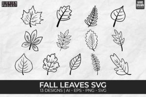 Alternative view of Fall Leaves Svg, Fall Leaf Svg