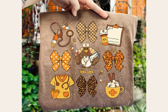 Fall Nurse Png, Nurse Thanksgiving Png - Image 2