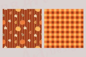 Alternative view of Fall Pattern Seamless Cozy Autumn Paper