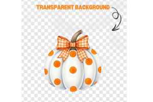 Alternative view of Fall Pumpkin Clipart, Watercolor Pumpkin