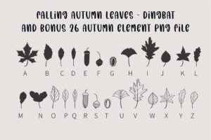 Alternative view of Falling Autumn Leaves Font