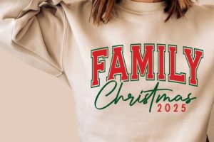 Alternative view of Family Christmas 2025 SVG, Christmas PNG