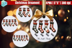 Family Christmas Ornament Sublimation