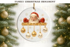 Family Christmas Ornament Png, Christmas