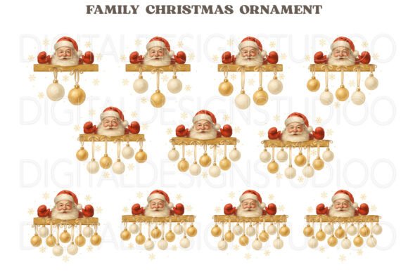 Alternative view of Family Christmas Ornament Png, Christmas