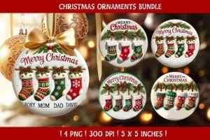 Family Christmas Ornament- Christmas Rou