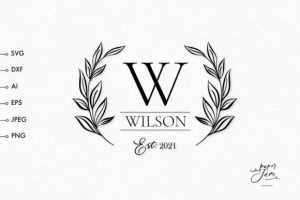 Family Monogram Svg