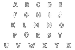 Alternative view of Fantasy Blackletter Embroidery Font