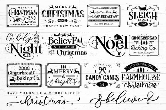 Alternative view of Farmhouse Christmas Sign SVG Mega Pack