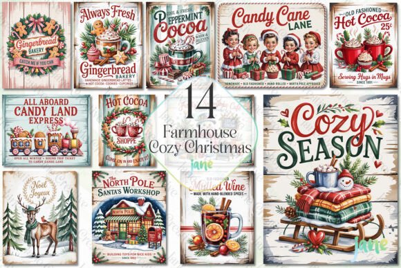 Farmhouse Cozy Christmas Sublimation