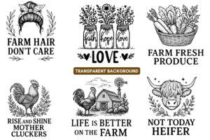 Alternative view of Farmhouse SVG Bundle Funny Farm Saying