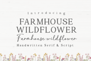 Farmhouse Wildflower Font
