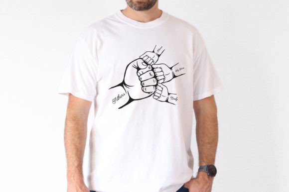 Father's Day Fist Bump Kid Hand Set SVG - Image 5