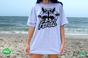 Alternative view of Feral Raccoon Png Svg,Popular Kids Shirt