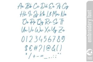 Alternative view of Finch Signature Embroidery Font - S