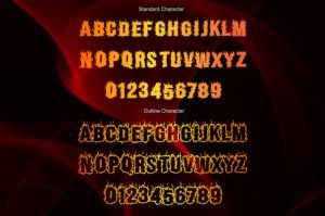 Alternative view of Fire Boys Font